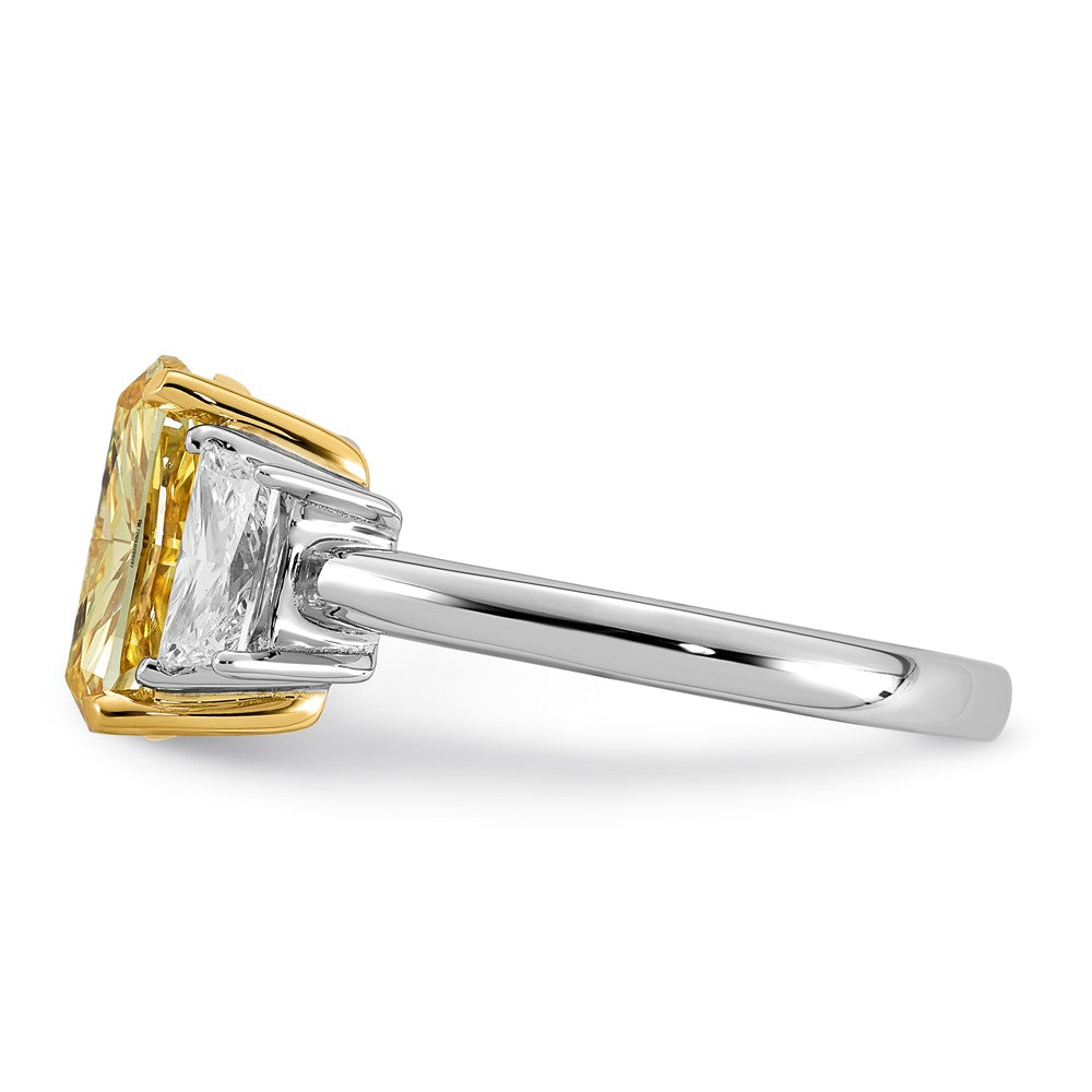Emma Grace 14ktt 3 7/8ct Lab Grown Dia Cert Vivid Yellow & VS+ F+ Comp Ring