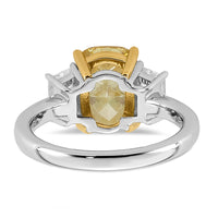 Emma Grace 14ktt 3 7/8ct Lab Grown Dia Cert Vivid Yellow & VS+ F+ Comp Ring