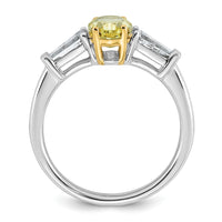 Emma Grace 14ktt 1 1/2ct LabGrown Dia Cert Vivid Yellow & VS+ F+ Comp Ring
