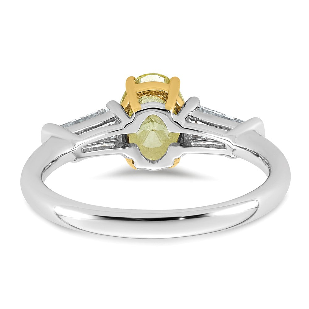 Emma Grace 14ktt 1 1/2ct LabGrown Dia Cert Vivid Yellow & VS+ F+ Comp Ring