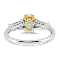 Emma Grace 14ktt 1 1/2ct LabGrown Dia Cert Vivid Yellow & VS+ F+ Comp Ring