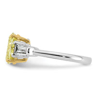 Emma Grace 14ktt 2 3/4ct LabGrown Dia Cert Vivid Yellow & VS+ F+ Comp Ring