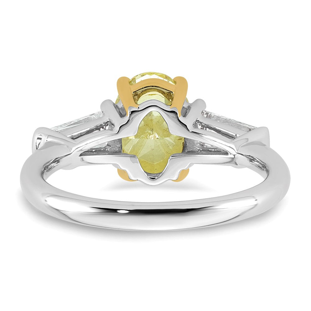 Emma Grace 14ktt 2 3/4ct LabGrown Dia Cert Vivid Yellow & VS+ F+ Comp Ring