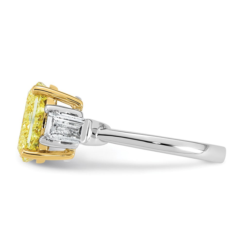 Emma Grace 14ktt 4 1/2ct LabGrown Dia Cert Vivid Yellow & VS+ F+ Comp Ring