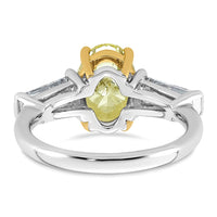 Emma Grace 14ktt 4 1/2ct LabGrown Dia Cert Vivid Yellow & VS+ F+ Comp Ring