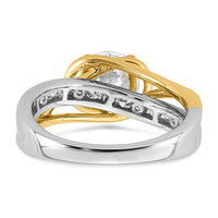 14ktt Certified Round Center Lab Grown Diamond VS+ F+ Ring
