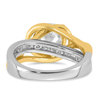 14ktt Certified Round Center Lab Grown Diamond VS+ F+ Ring