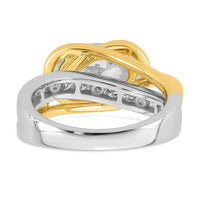 14ktt Certified Oval Center Lab Grown Diamond VS+ F+ Ring