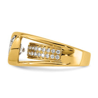 14ky 3ct Cert Round Lab Grown Dia VS+ F+ Comp Ring