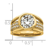 14ky 3ct Cert Round Lab Grown Dia VS+ F+ Comp Ring