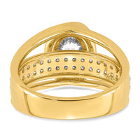 14ky Certified Oval Center Lab Grown Diamond VS+ F+ Ring
