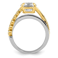 14ktt Certified Round Center Lab Grown Diamond VS+ F+ Ring