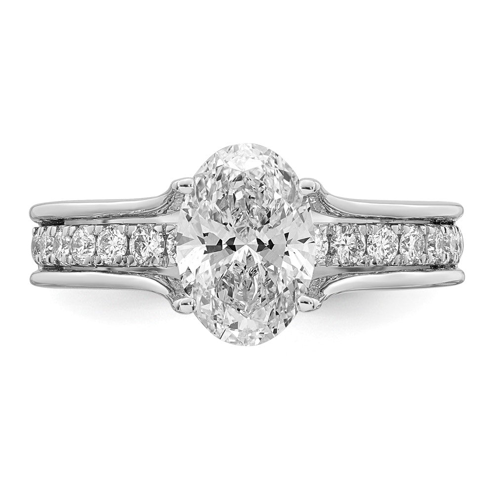 14kw Certified Oval Center Lab Grown Diamond VS+ F+ Ring