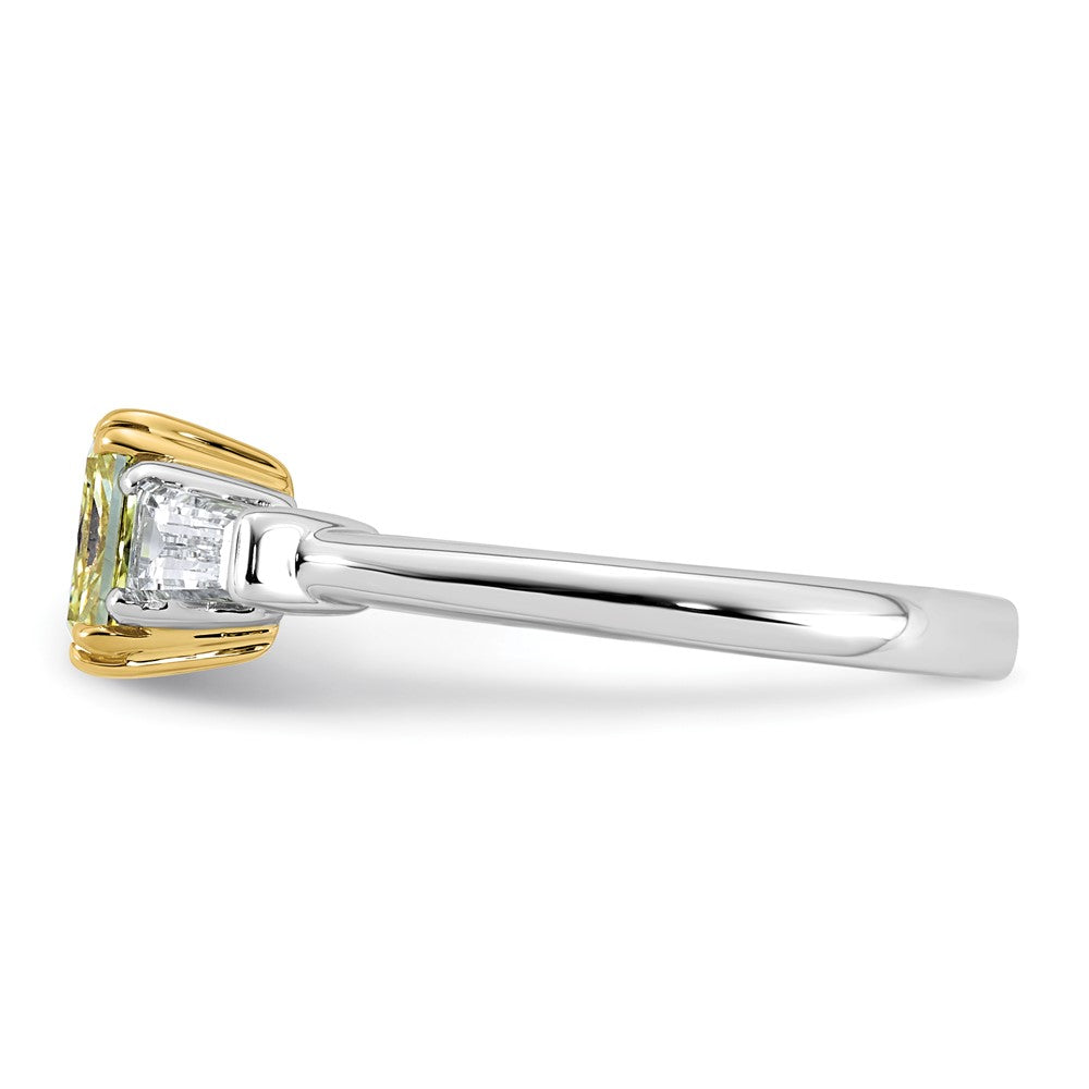 Emma Grace 14ktt 1 1/2ct Lab Grown Dia Cert Vivid Yellow & VS+ F+ Comp Ring
