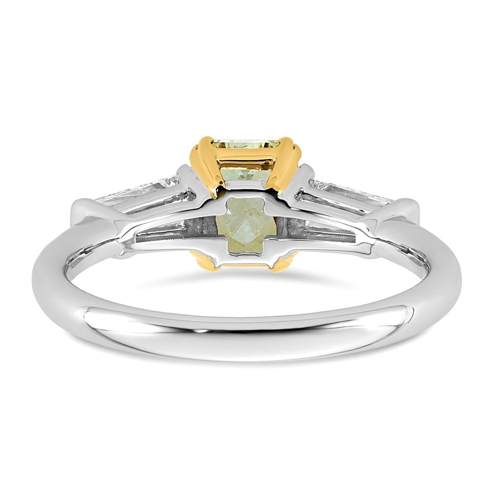 Emma Grace 14ktt 1 1/2ct Lab Grown Dia Cert Vivid Yellow & VS+ F+ Comp Ring