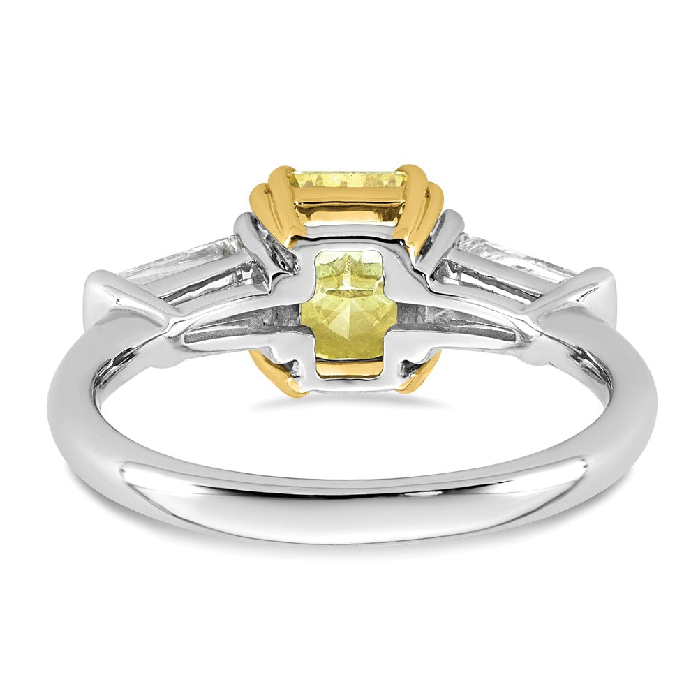 Emma Grace 14ktt 2 1/5ct Lab Grown Dia Cert Vivid Yellow & VS+ F+ Comp Ring