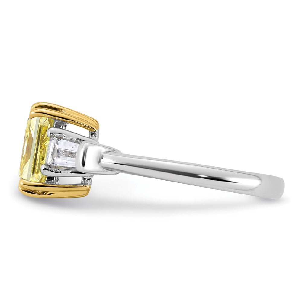 Emma Grace 14ktt 2 3/4ct Lab Grown Dia Cert Vivid Yellow & VS+ F+ Comp Ring