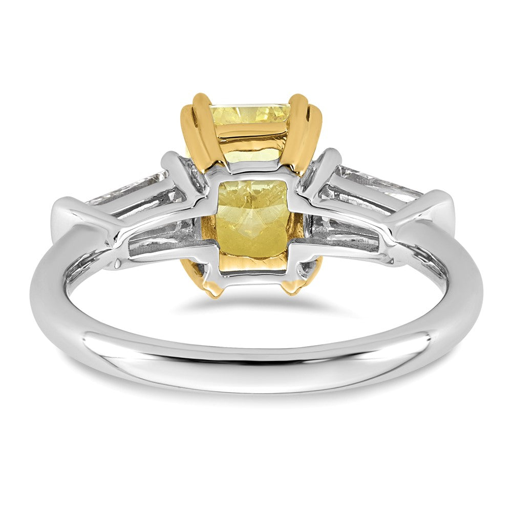 Emma Grace 14ktt 2 3/4ct Lab Grown Dia Cert Vivid Yellow & VS+ F+ Comp Ring