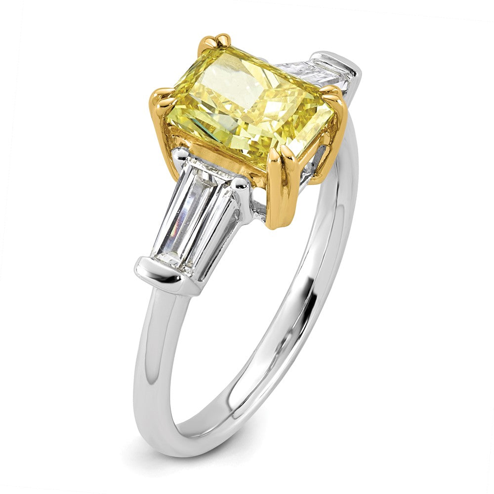 Emma Grace 14ktt 2 3/4ct Lab Grown Dia Cert Vivid Yellow & VS+ F+ Comp Ring