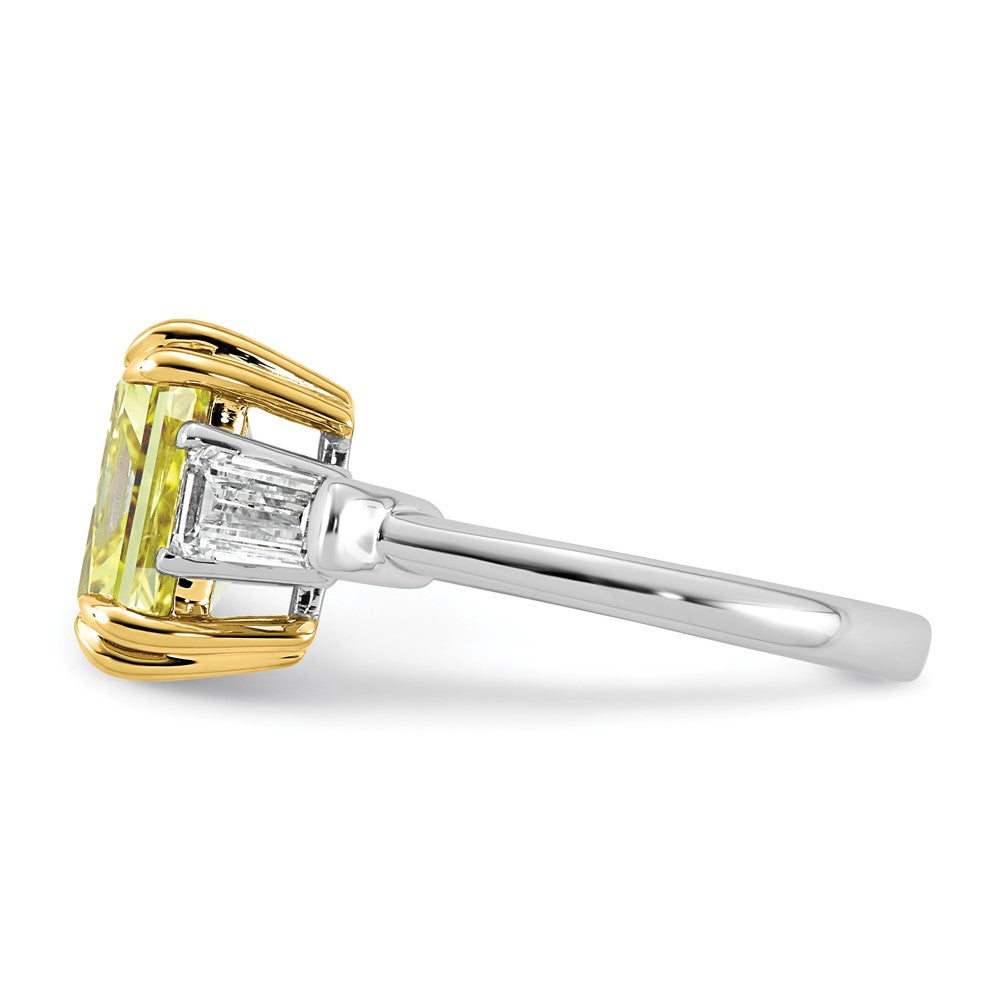 Emma Grace 14ktt 4 3/8ct Lab Grown Dia Cert Vivid Yellow & VS+ F+ Comp Ring