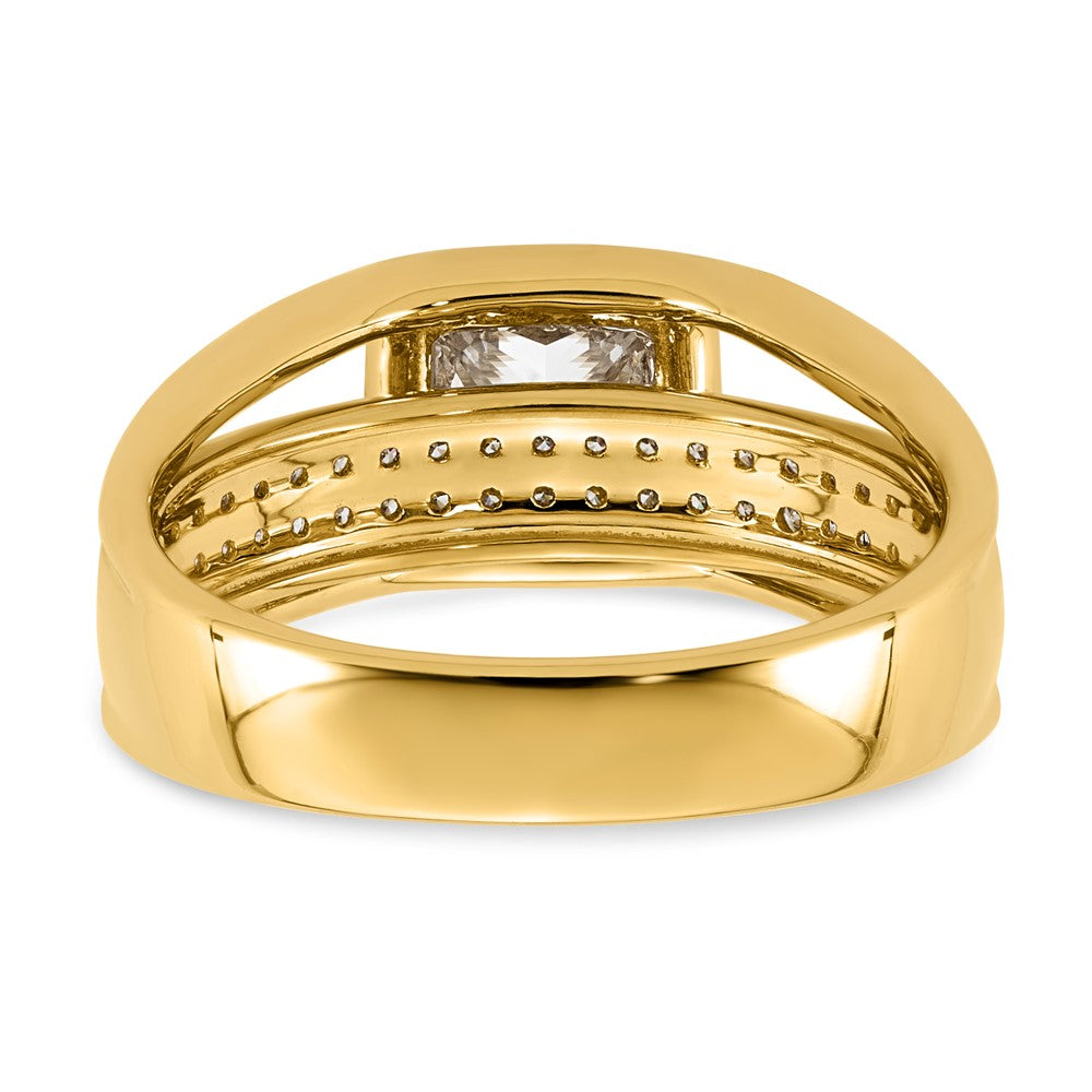 14ky 1 3/4ct Cert Princess Lab Grown Dia VS+ F+ Comp Ring