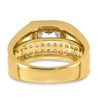 14ky 3ct Cert Princess Lab Grown Dia VS+ F+ Comp Ring