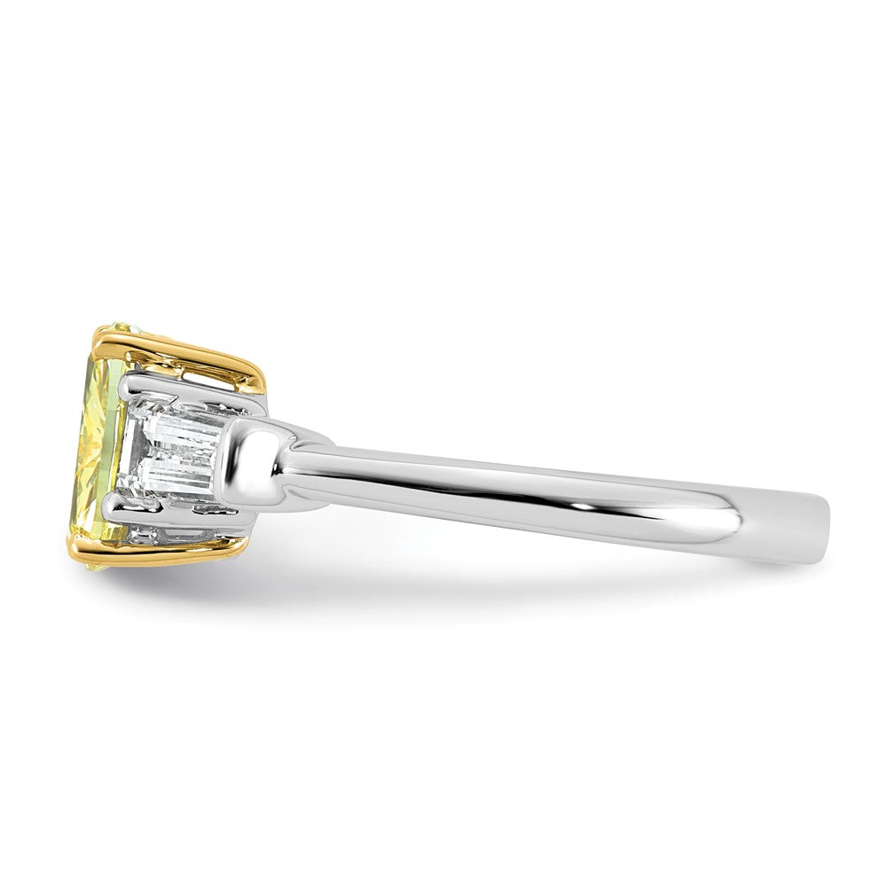 Emma Grace 14ktt 2 1/4ct Lab Grown Dia Cert Vivid Yellow & VS+ F+ Comp Ring