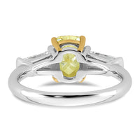 Emma Grace 14ktt 2 1/4ct Lab Grown Dia Cert Vivid Yellow & VS+ F+ Comp Ring
