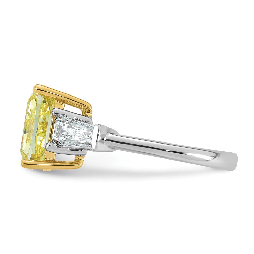 Emma Grace 14ktt 4 5/8ct Lab Grown Dia Cert Vivid Yellow & VS+ F+ Comp Ring