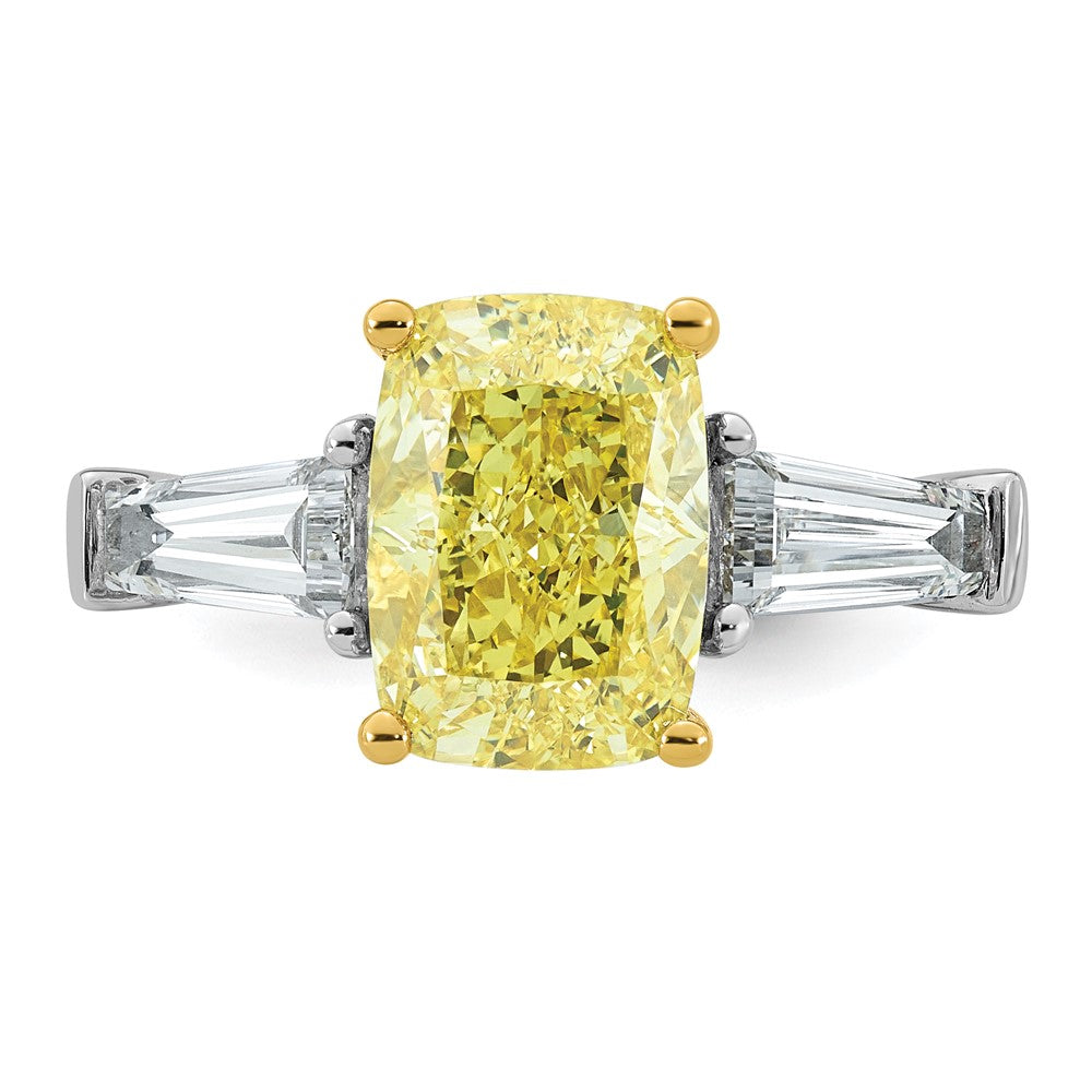 Emma Grace 14ktt 4 5/8ct Lab Grown Dia Cert Vivid Yellow & VS+ F+ Comp Ring