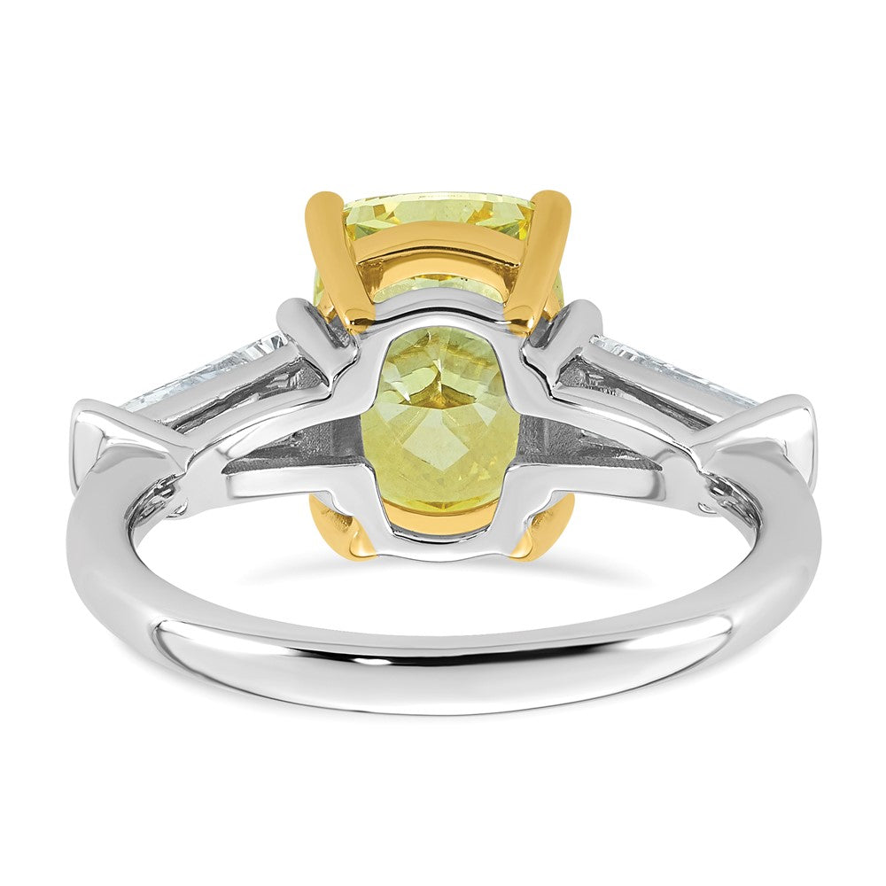 Emma Grace 14ktt 4 5/8ct Lab Grown Dia Cert Vivid Yellow & VS+ F+ Comp Ring