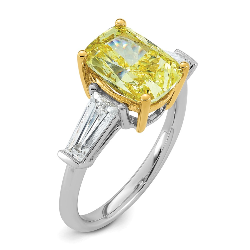 Emma Grace 14ktt 4 5/8ct Lab Grown Dia Cert Vivid Yellow & VS+ F+ Comp Ring