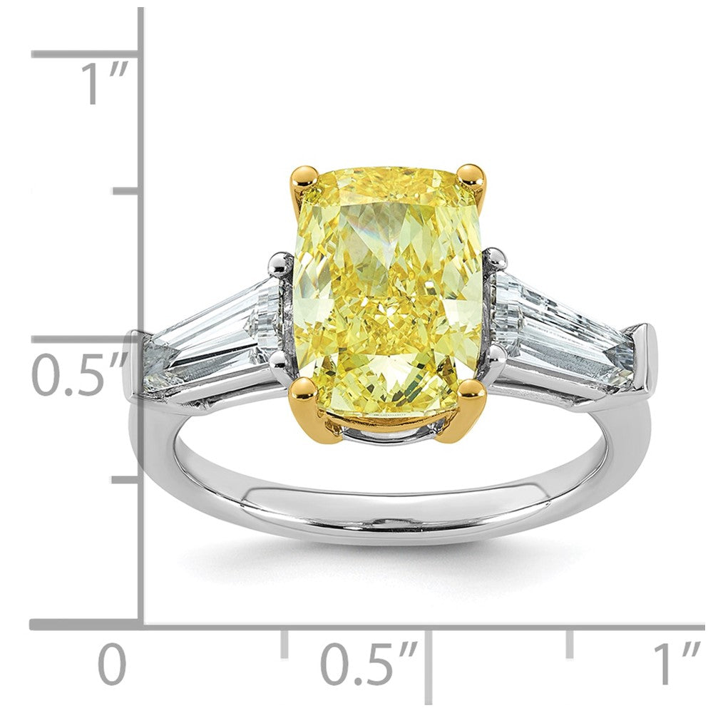 Emma Grace 14ktt 4 5/8ct Lab Grown Dia Cert Vivid Yellow & VS+ F+ Comp Ring