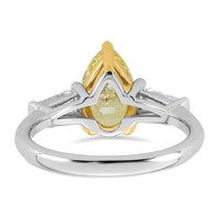 Emma Grace 14ktt 2 3/4ct Lab Grown Dia Cert Vivid Yellow & VS+ F+ Comp Ring