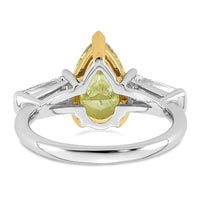 Emma Grace 14ktt 4 1/3ct Lab Grown Dia Cert Vivid Yellow & VS+ F+ Comp Ring