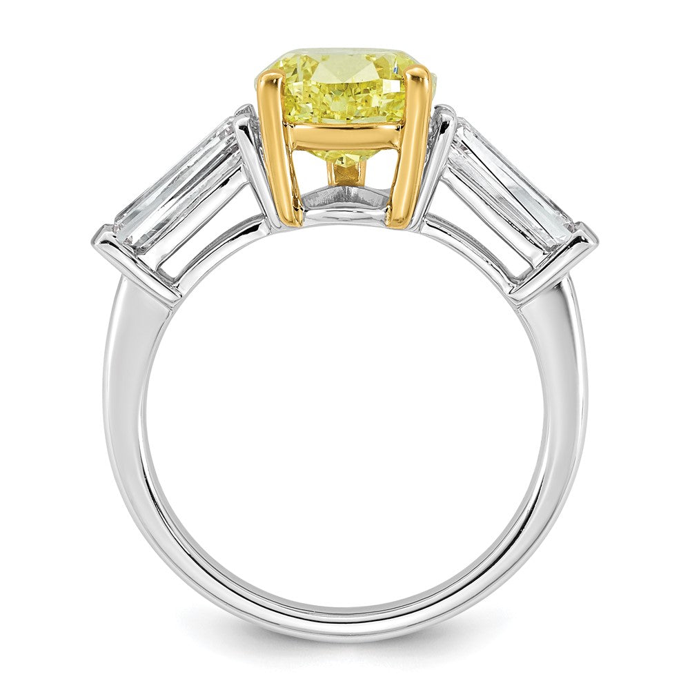 Emma Grace 14ktt 4 7/8ct Lab Grown Dia Cert Vivid Yellow & VS+ F+ Comp Ring