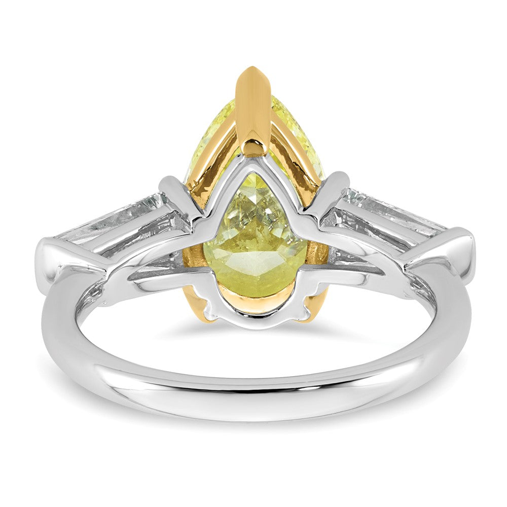Emma Grace 14ktt 4 7/8ct Lab Grown Dia Cert Vivid Yellow & VS+ F+ Comp Ring