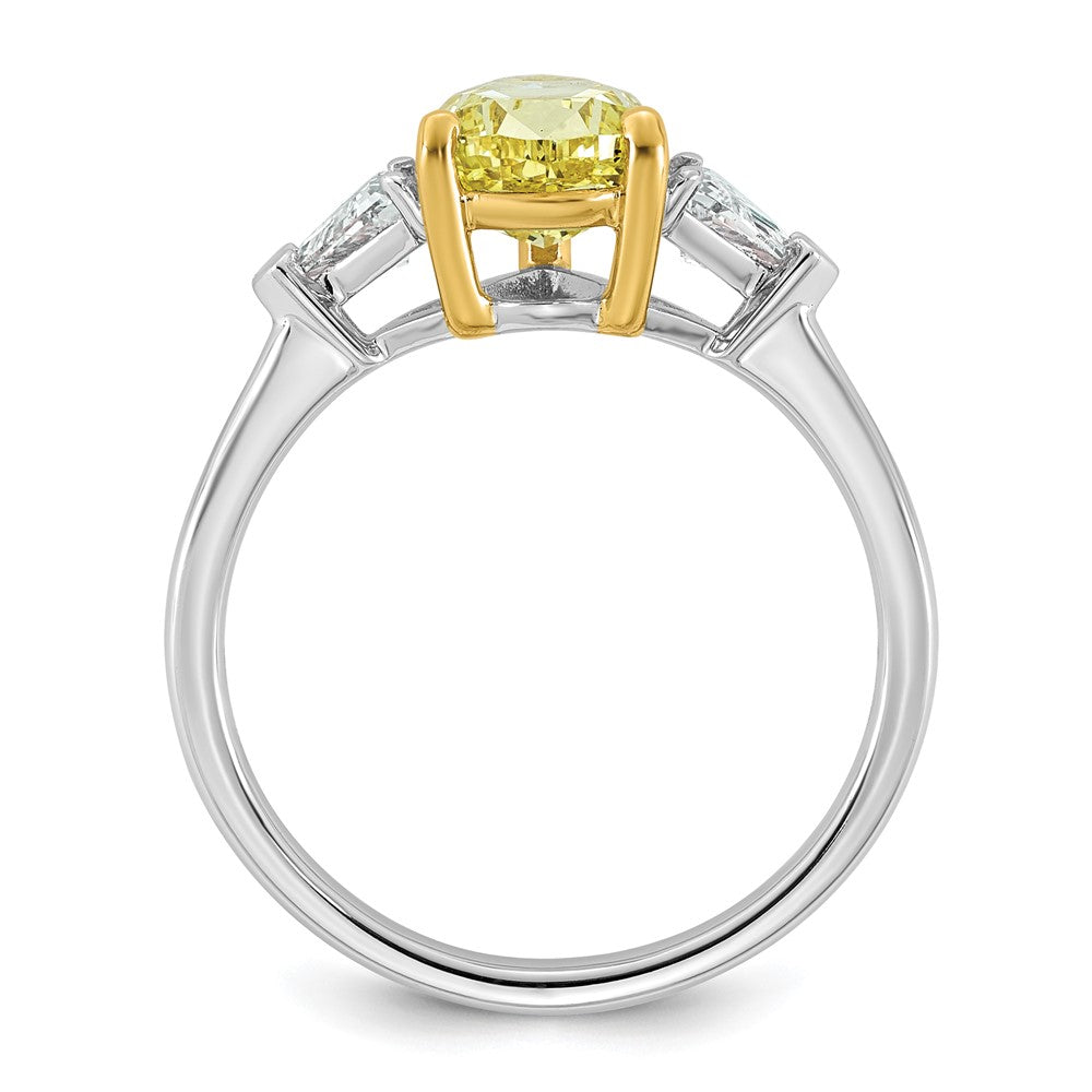 Emma Grace 14ktt 2 3/8ct Lab Grown Dia Cert Vivid Yellow & VS+ F+ Comp Ring