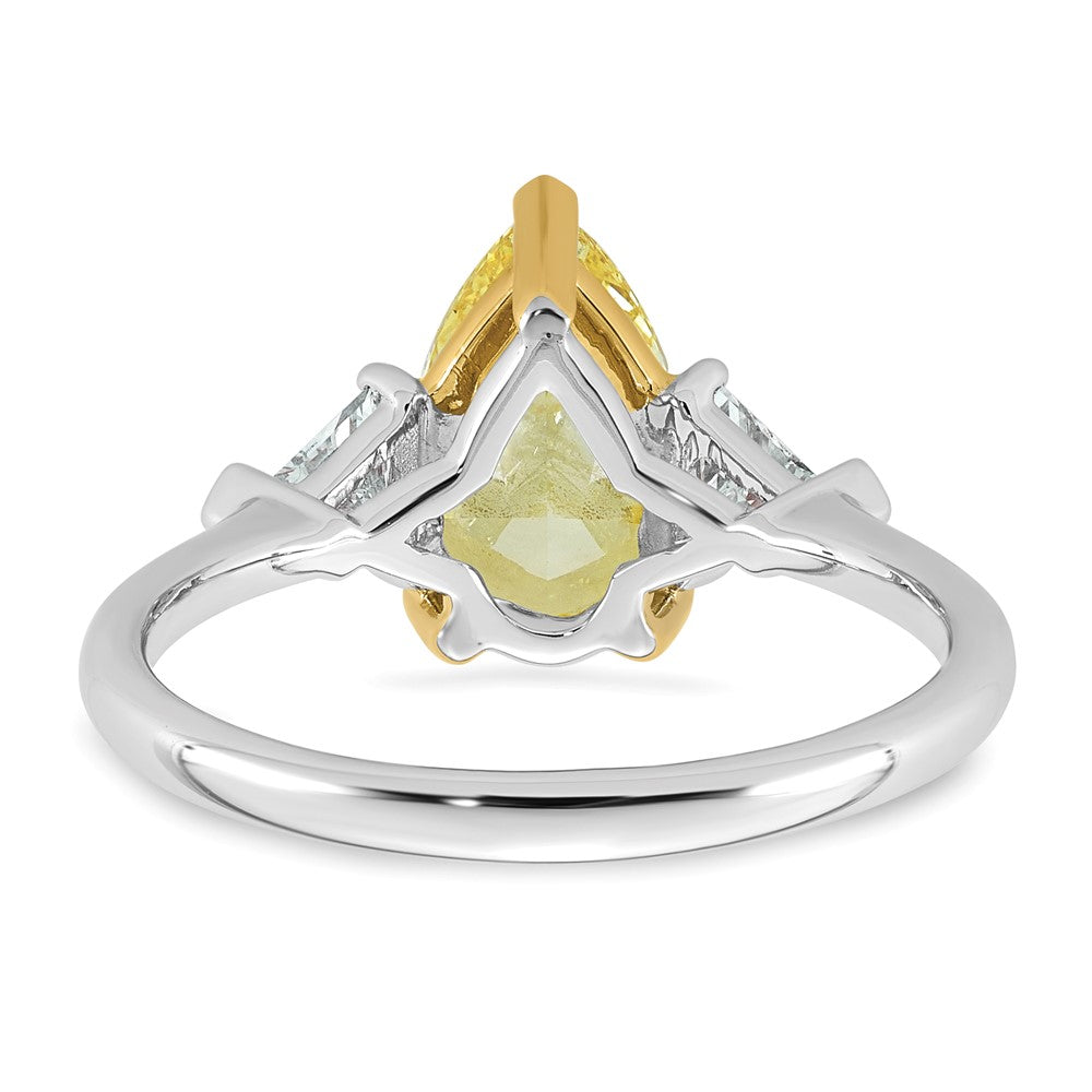 Emma Grace 14ktt 2 3/8ct Lab Grown Dia Cert Vivid Yellow & VS+ F+ Comp Ring
