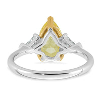 Emma Grace 14ktt 2 3/8ct Lab Grown Dia Cert Vivid Yellow & VS+ F+ Comp Ring