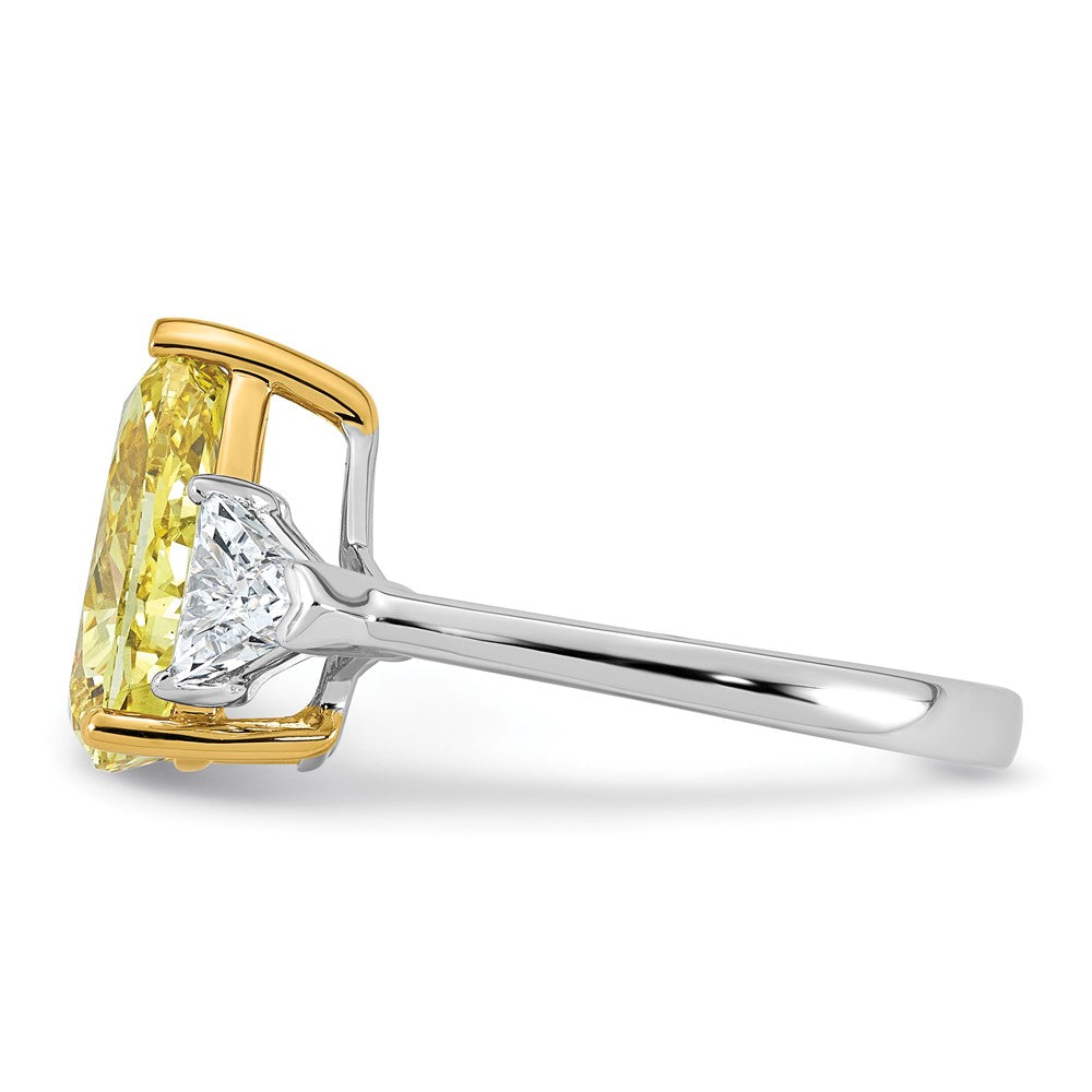 Emma Grace 14ktt 4 5/8ct LabGrown Dia Cert Vivid Yellow & VS+ F+ Comp Ring