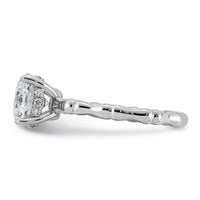 14kw 2 1/8ct Cert Round Center Lab Grown Diamond VS+ F+ Comp Ring