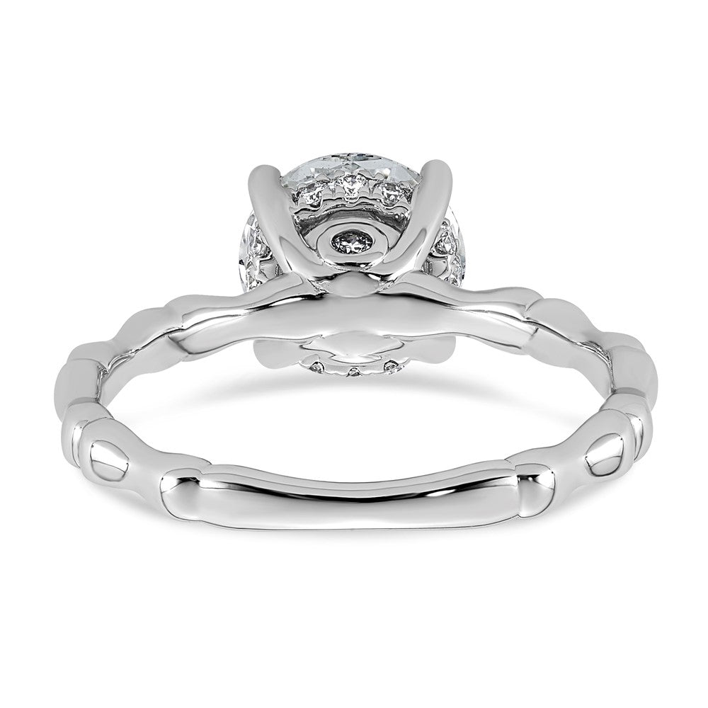 14kw 2 1/8ct Cert Round Center Lab Grown Diamond VS+ F+ Comp Ring
