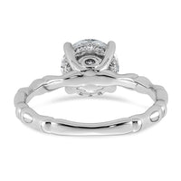 14kw 2 1/8ct Cert Round Center Lab Grown Diamond VS+ F+ Comp Ring
