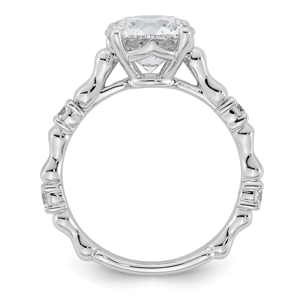 14kw 2 3/4ct Cert Round Center Lab Grown Diamond VS+ F+ Comp Ring