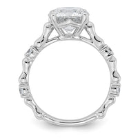 14kw 2 3/4ct Cert Round Center Lab Grown Diamond VS+ F+ Comp Ring