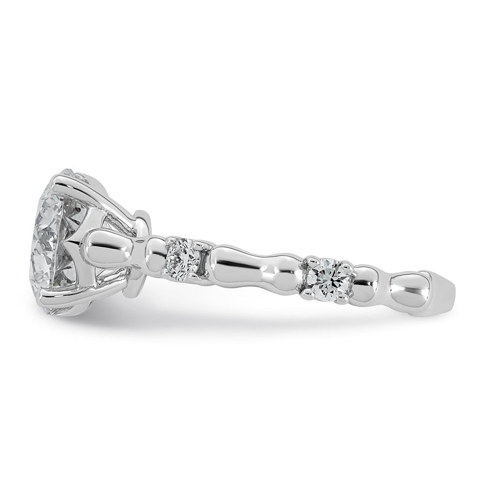 14kw 2 3/4ct Cert Round Center Lab Grown Diamond VS+ F+ Comp Ring