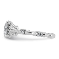 14kw 2 3/4ct Cert Round Center Lab Grown Diamond VS+ F+ Comp Ring