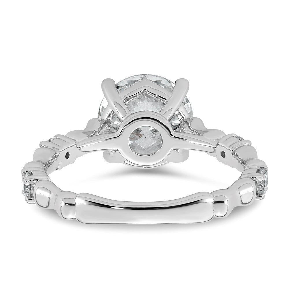 14kw 2 3/4ct Cert Round Center Lab Grown Diamond VS+ F+ Comp Ring