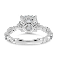 14kw 2 3/4ct Cert Round Center Lab Grown Diamond VS+ F+ Comp Ring